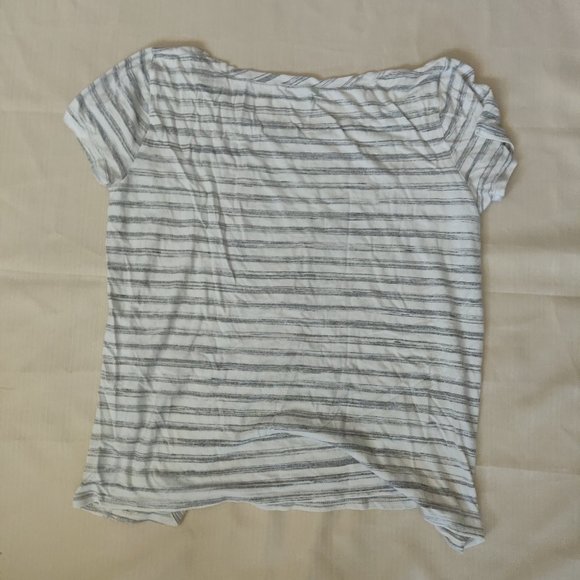 Maurices Gray &  White Stripped Short-sleeve T-shirt - Picture 2 of 3